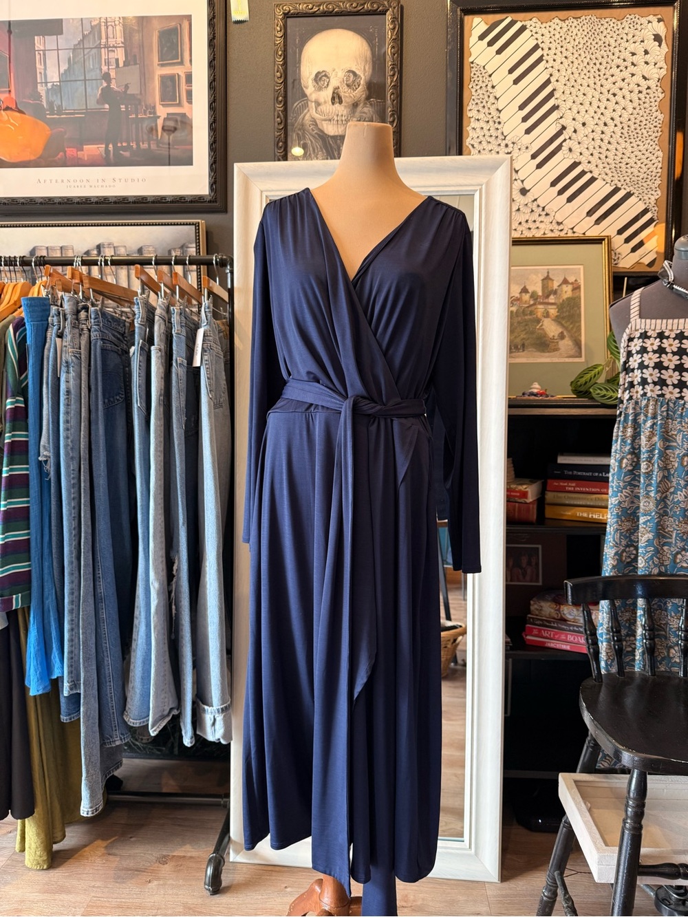 RACHEL Rachel Roy Navy Wrap Maxi Dress